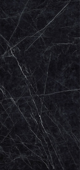 SapienStone Dark Marquina Polished 12 mm z czarną bazą i cienkim jasnym użyleniem