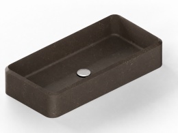 Umywalka Integrity Evita L Silestone Calypso Poler w ciemnobrązowym kolorze z delikatnym użyleniem