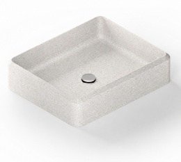 Umywalka Integrity Evita Q Silestone Blanco Stellar 13 z jasną, drobnoziarnistą strukturą