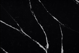 Próbka Silestone Et. Marquina z czarną bazą i wyrazistym białym użyleniem