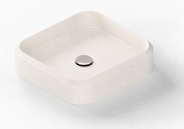 Umywalka Integrity Marie S Silestone White Storm 14 o kompaktowej, zaokrąglonej formie