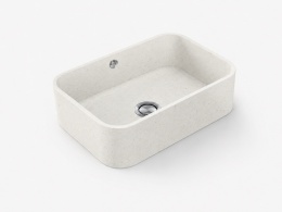 Zlewozmywak Integrity Due L Silestone Lime Delight Suede z dużą komorą i jasną, subtelnie nakrapianą powierzchnią