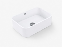 Zlewozmywak Integrity Due L Silestone Miami White 17 z większą komorą i jasną białą powierzchnią