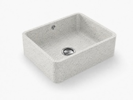 Zlewozmywak Integrity Due Q Silestone Blanco Stellar 13 w jasnym kolorze z drobną strukturą