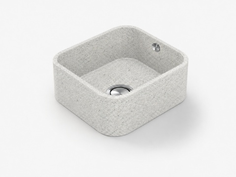 Zlewozmywak Integrity Due S Silestone Blanco Stellar 13 o kompaktowej formie i jasnej drobnoziarnistej strukturze