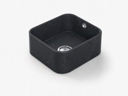 Zlewozmywak Integrity Due S Silestone Charcoal Soapstone w ciemnej kolorystyce z subtelnym kamiennym rysunkiem