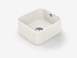 Zlewozmywak Integrity Due S Silestone Lime Delight Suede o kompaktowej formie i jasnej, subtelnie nakrapianej strukturze