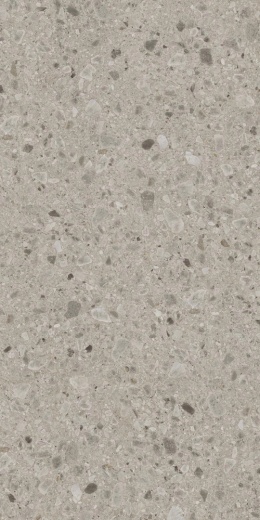 Atlas Plan Kone Mix, jasny spiek kwarcowy terrazzo na ekspozycji.