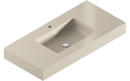 Model umywalki Evita S z blatem Silestone Blanco Zeus i zintegrowaną misą