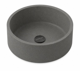 Umywalka Silestone Integrity Zoe Top Gris Expo Suede z charakterystyczną ciemnoszarą powierzchnią i drobnymi wielobarwnymi ziarnami