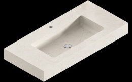 Umywalka Evita L z blatem Silestone Versailles Ivory i zintegrowaną misą