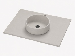 Umywalka Silestone Integrity Zoe Top Motion Grey z blatem wykonywanym na wymiar i pogrubioną krawędzią 1,2 cm