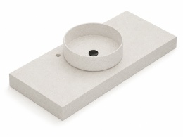Umywalka z blatem 10 cm Silestone Integrity Zoe Top White Storm