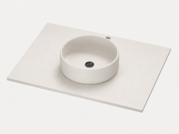 Umywalka z blatem 1,2 cm Silestone Integrity Zoe Top White Storm