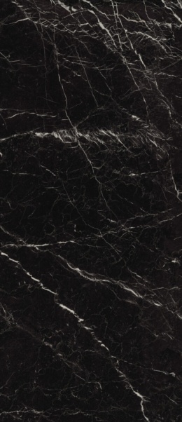 Marazzi Elegant Black z rozbudowaną siecią białych i jasnoszarych żył oraz satynowym wykończeniem