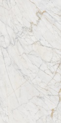 Marazzi Golden White z delikatnym szarym i złotawym użyleniem oraz błyszczącym wykończeniem Lux