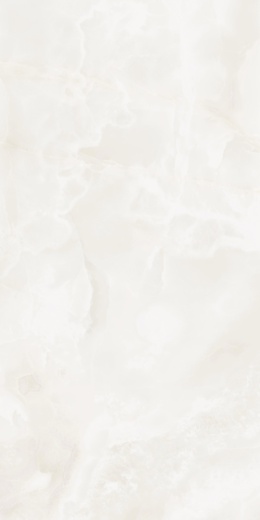 Marazzi Onice Bianco z białą bazą, subtelnymi perłowymi warstwami i błyszczącym wykończeniem Lux