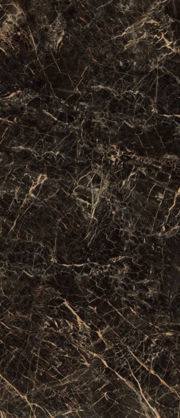 Marazzi Saint Laurent z głęboką czarno-brązową bazą oraz gęstym beżowym, złotawym i miedzianym żyłowaniem