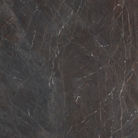Marazzi Breccia Imperiale w ciemnej grafitowo-brązowej kolorystyce z delikatną siecią jasnych żyłek