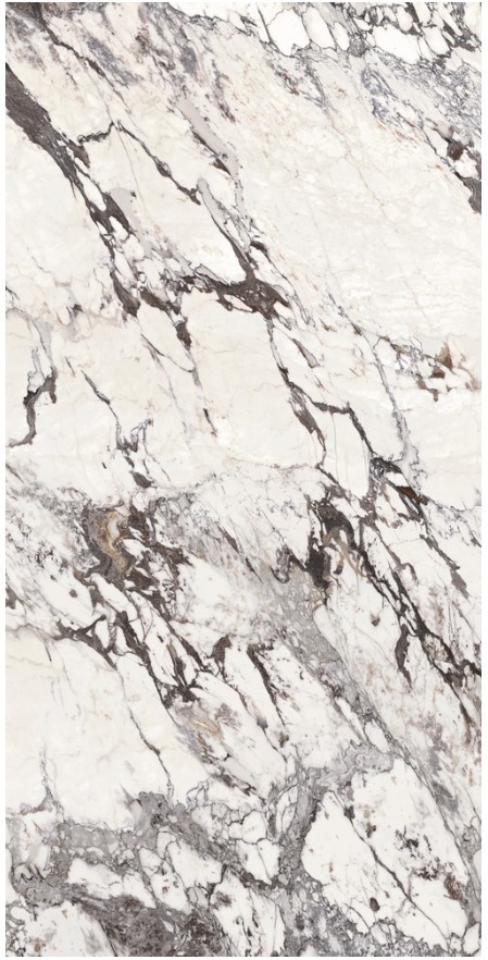 Spiek kwarcowy Marazzi Marble Look Capraia Faccia A Lux – jasny marmur z szaro-grafitowym użyleniem