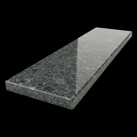 Parapet granitowy Steel Grey FALCO 2 lub 3 cm w polerowanym wykończeniu i grafitowej kolorystyce.