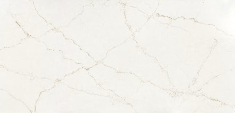 Silestone Blanc Élysée – kremowobiałe tło z subtelnymi szarymi, beżowymi i złotawymi żyłami