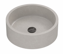 Umywalka Silestone Integrity Zoe Top Poblenou Suede – okrągła misa nablatowa w jasnoszarym, mineralnym dekorze