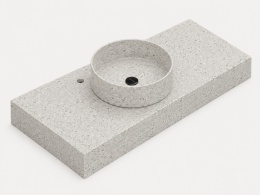 Umywalka Integrity Zoe Top Stellar Blanco 13 z blatem Silestone na wymiar i pogrubioną krawędzią do 10 cm