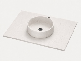 Umywalka Integrity Zoe Top z blatem Silestone White Arabesque o prostej krawędzi do 1,2 cm