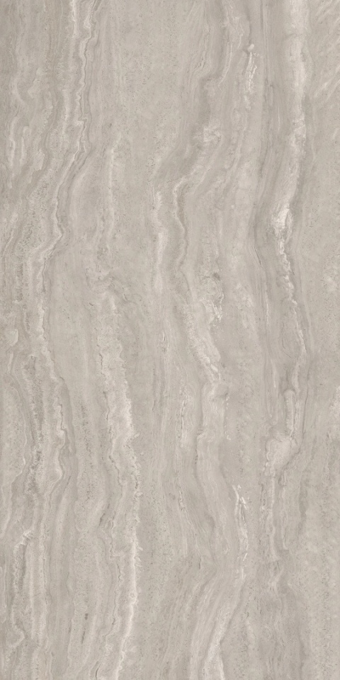 FLORIM Stone Travertine Nut Matte Silk z jasnym beżowo-szarym rysunkiem inspirowanym naturalnym trawertynem.