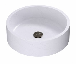 Umywalka Silestone Integrity Zoe Top Bao Eternal Statuario w wykończeniu Suede – okrągła misa o minimalistycznej formie