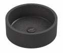 Umywalka Silestone Integrity Zoe Top Bao FFROM 03 Suede – okrągła umywalka nablatowa w ciemnej grafitowo-antracytowej kolorystyce
