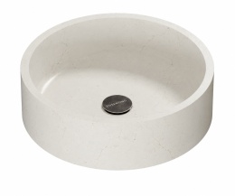Umywalka nablatowa Silestone Integrity Zoe Top Bao Persian White w wykończeniu Suede z delikatnym kamiennym użyleniem