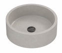 Umywalka Silestone Integrity Zoe Top Bao Poblenou Suede – okrągła misa nablatowa w jasnoszarym, mineralnym dekorze