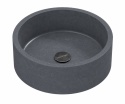 Umywalka Silestone Integrity Zoe Top Bao RAW G Suede – okrągła umywalka nablatowa w ciemnej, grafitowo-szarej kolorystyce