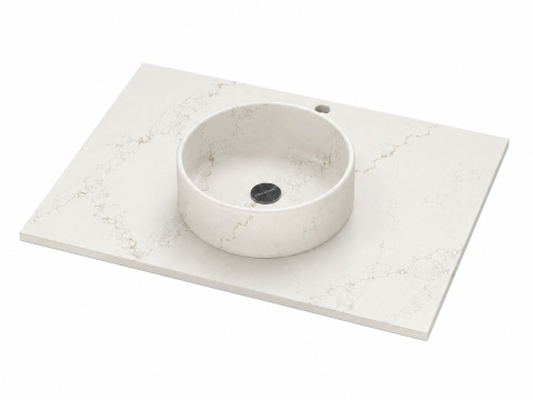 Umywalka Integrity Zoe Top Bao Bronze Rivers z blatem wykonywanym na wymiar i prostą krawędzią 1,2 cm