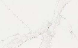 Silestone Bronze Rivers z kremowo-białym tłem oraz wyrazistym użyleniem w szarych i złotych tonach