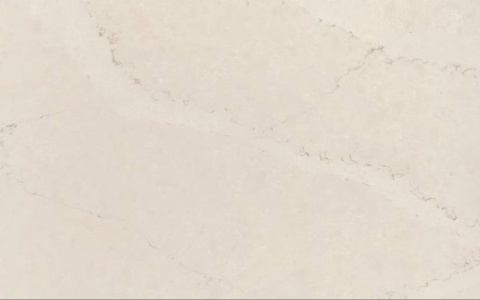 Silestone Calacatta Tova w kremowej bieli z subtelnym beżowo-szarym rysunkiem