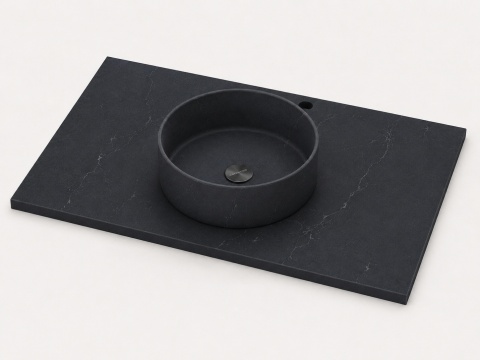 Integrity Zoe Top Bao Charcoal Soapstone z cienkim blatem Silestone o prostej krawędzi 1,2 cm