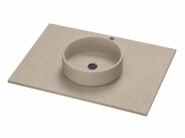 Umywalka Silestone Integrity Zoe Top Bao Coral Clay Colour z blatem wykonywanym na wymiar o grubości 12 mm