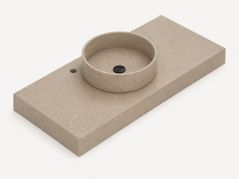 Umywalka Silestone Integrity Zoe Top Bao Coral Clay Colour z blatem wykonywanym na wymiar o grubości 10 cm