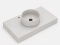 Umywalka z Blatem pod wymiar - Silestone Integrity Zoe Top Bao Desert Silver - blat pogrubiony 10 cm