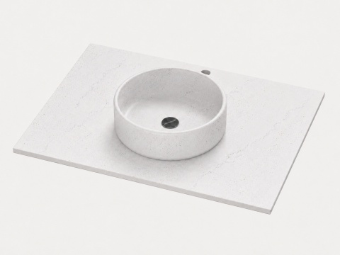 Umywalka Integrity Zoe Top Bao Eclectic Pearl z blatem wykonywanym na wymiar i krawędzią 1,2 cm