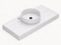 Umywalka Integrity Zoe Top Bao Eclectic Pearl z blatem pod wymiar i pogrubioną krawędzią do 10 cm