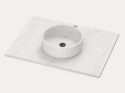 Umywalka Silestone Integrity Zoe Top Bao Et. Calacatta Gold z blatem pod wymiar o prostej krawędzi 1,2 cm