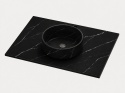 Umywalka Silestone Integrity Zoe Top Bao Eternal Marquina z blatem na wymiar o krawędzi do 1,2 cm