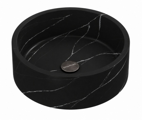 Umywalka Silestone Integrity Zoe Top Bao Eternal Marquina z blatem wykonywanym na wymiar i efektowną pogrubioną krawędzią 10 cm