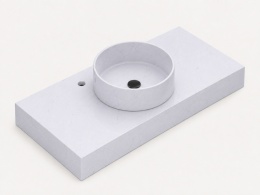 Umywalka Integrity Zoe Top Bao Eternal Statuario z blatem Silestone pogrubionym do 10 cm