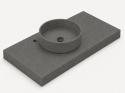 Umywalka Silestone Integrity Zoe Top Bao Gris Expo Suede z blatem wykonywanym na wymiar o pogrubieniu 10 cm