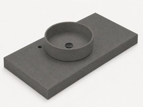 Umywalka Silestone Integrity Zoe Top Bao Gris Expo Suede z blatem wykonywanym na wymiar o pogrubieniu 10 cm